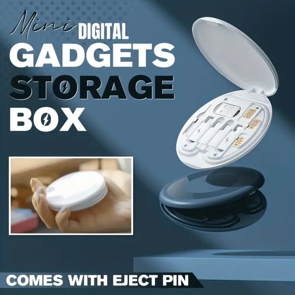 Travel Passions - White Portable Storage Box with USB A/Type C/Micro